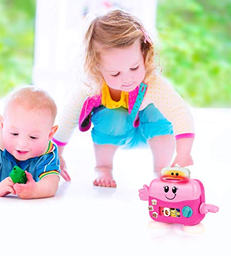 image for KiddoLab Musical Pop Up Mrs. Toaster Light Sound Kitchen Toy Kids. Toy