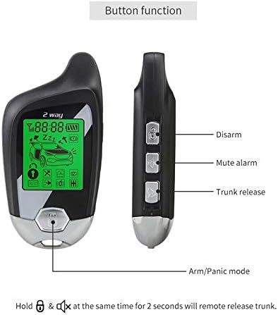 EASYGUARD 2 way car alarm system EC203 with LCD pager display, ultrasonic sensor & shock sensor DC12V - Image 3