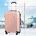 Murtisol ABS Hardside Luggage Sets With Spinner Dual Wheels,Rose Gold, 3-Piece Set(20/24/28)
