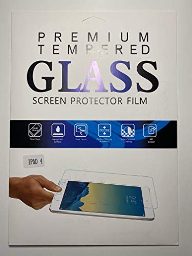 [2-Pack ] iPad 2/3/4 2nd 3rd 4th Gen Generation Screen Protector Glass, RKINC 0.33m 2.5D Round Edge Tempered Glass Screen Protector for Apple iPad 2/3/4