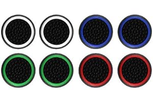 NSLIKEY 8PCS Joystick Cap Silicone Rubber Thumb Stick Grip Caps for PS5 PS4 PS3 Xbox 360 Xbox One Xbox One X Elite Nintendo Switch Pro Controller
