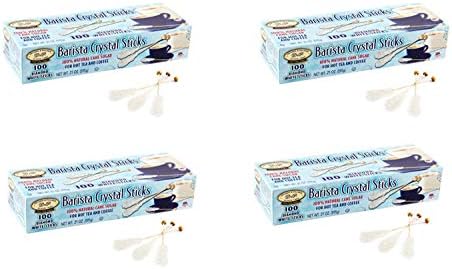 Dryden and Palmer Rock Candy Demitasse Sticks, White, Unwrapped, 100 Count for Coffee and Cocktails - Certified Kosher, Non GMO, Gluten-Free (4 Pack)