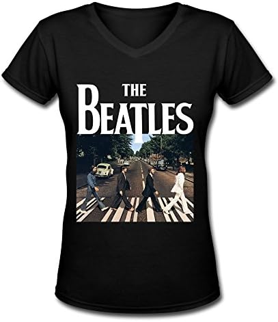 Mako62 Womens The Classic Band Beatles V-Neck T Shirts