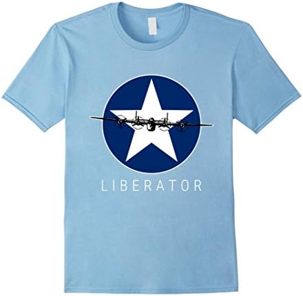 Men's B-24 LIBERATOR T-SHIRT Small Baby Blue