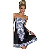 DaySeventh 1pc Women Summer Dress Wrapped Chest Waist Dress Bohemian Casual (M, Black)