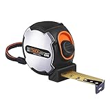 Tacklife Measuring Tape 25Ft, TM-D01 Measure Rule with Metal Case, Wrist Strap, Metric / Inch