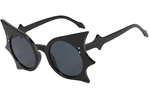 IKANOO Oversized Bat Shaped Sunglasses for Women Men Halloween Festival Party Cosplay Sunglasses Black Shades ﻿