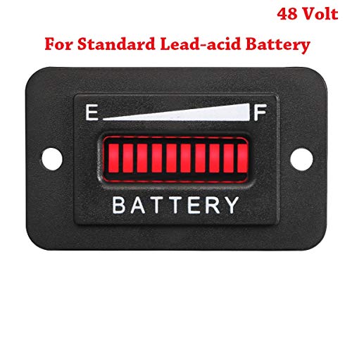 Searon 48V Volt LED Battery Indicator Meter Guage for EZGO Club Car Yamaha Golf Cart Motorcycle Car