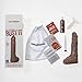 Doc Johnson Bust It - Squirting Realistic Penis with Removable Vac-U-Lock Suction Cup Base and 1 oz. Bottle of Nut Butter - Harness Compatible - Storage Bag Included - Futanari Fantasy - Caramel