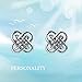 YFN Celtic Knot Earring Vintage Sterling Silver Flower Women Stud Earrings 10mm