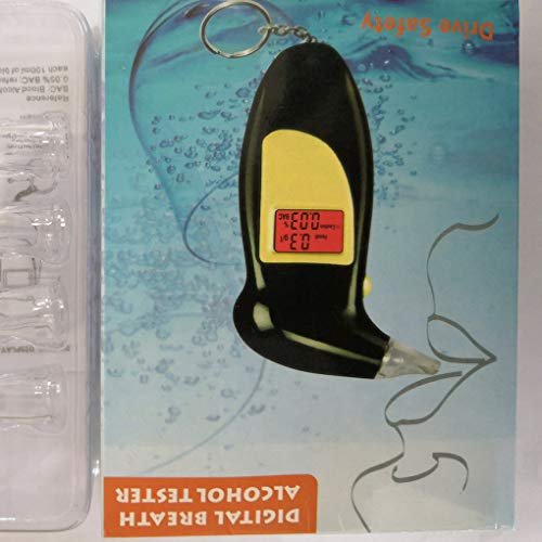Professional Grade Breath Alcohol Tester Portable Digital Breathalyzer Key Chain Alcohol Detector
