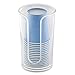 iDesign Paper & Plastic Disposable Cup Dispenser for Bathroom Countertops, The Clarity Collection – 3” x 3” x 5”, Clear