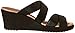 crocs Women's A-Leigh Crisscross W Wedge Sandal, Black/Black, 7 M US