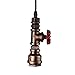 WINSOON 1PC Antique Pendant Pipe Lamp Rustic Hand Painted Industrail Ceiling Lights Aged Rusty Bronze
