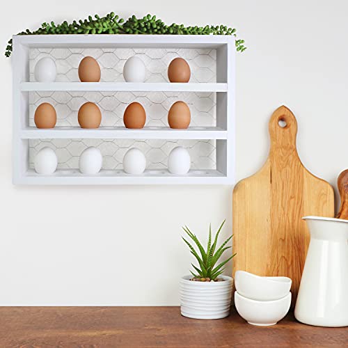 Gui's Chicken Coop Egg Rack Wooden Farmhouse Rustic Egg Holder