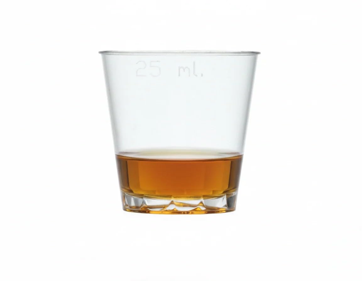 Regalzone Pack x 50 Stacking Plastic Shot Glass 25ml