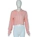 WILLTOO Women Hoodie Sweatshirt Sweater Crop Sports Pullover Tops (S, Pink)