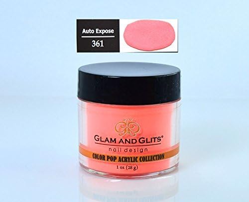 Glam and Glits - Color pop acrylic powder 1 oz - # 361 AUTO EXPOSE. Buy 5 (any color) get 1 DIAMOND super fast drying Top Coat 0.5 oz FREE