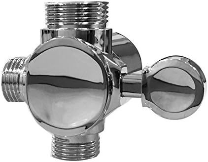 Ouronehome G1/2'' 3-way Diverter T-adapter with Switching Function (Chrome Finish, Not metal)