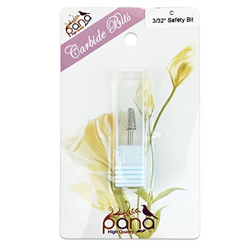 Pana 3/32" Safety Bit Nail Carbide Bit - Silver Color (Grit: Coarse - C) for Electric Dremel Drill Machine