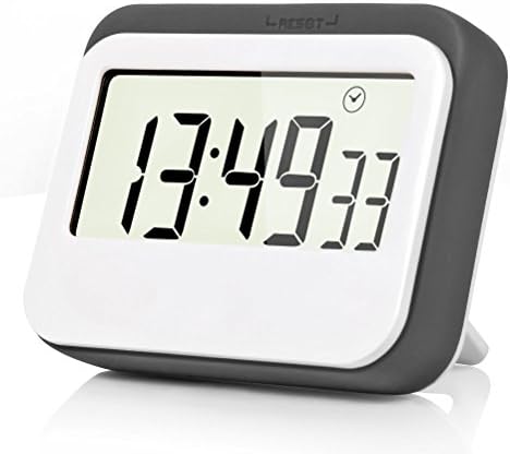 Jamal Digital Kitchen Timer for Kids Countdown Cooking Timers Multifunction Large LCD Display Second Minute Hour Loud Alarm Clock Magnetic Backing Stand for Office(Grey)