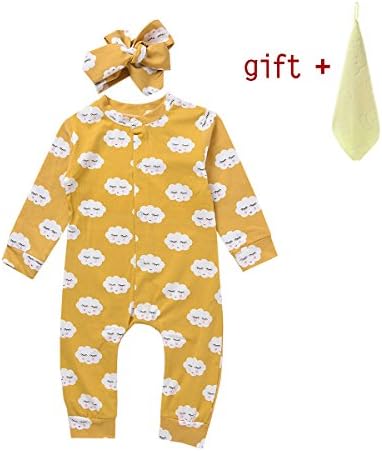 3Pcs Newborn Boy Girl Cute Face Long Sleeve Pajamas Outfits Romper + Hat Set Thanksgiving Gift Christmas Gift birthday Gift (90)