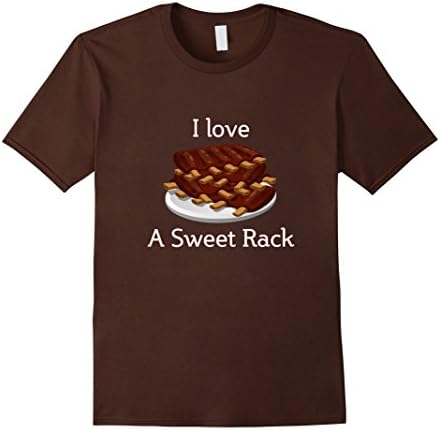 Men's BBQ Ribs T Shirt for Grill Masters and meat Smokers 2XL Brown