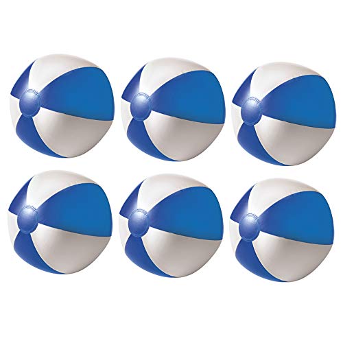 noTrash2003 Set of 6 Inflatable Beach Balls Beach Balls Beachball Holiday Beach Beach Pool (Blau)