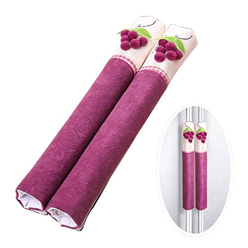 Refrigerator Door Handle Covers kitchen Appliances Antiskid Protector Gloves for Fridge Microwave Dishwasher Door Cloth Cover Protector Keep off Fingerprints,Liquid,Oil Stain,Food Spot (Purple)