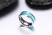 8mm High Polished Tungsten Carbide Wedding Band Rings For Men With Turquoise Beveled Edge Comfort Fit
