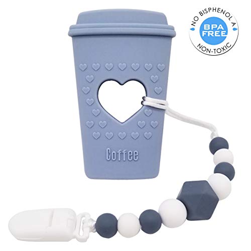 CANAY Baby Teething Toys | Baby Teether Toys with Teether Pacifier Clip Holder | BPA-Free Molar Teether Toys | Best