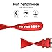 NotoCity Compatible Samsung Gear Fit2 Pro Band Solft Silicone Gear Fit2 Watch Strap for Samsung Gear Fit2 Pro Smartwatch Bans(Red, Large)