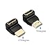 DIZA100 4-Pack HDMI Right Angle Connectors,2-Pack 90 Degree and 2-Pack 270 Degree HDMI Male to Female Adapters