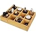 MyGift Wood Shadow Box 16x12, Wall Mounted Display Shelf with 12 Cubed Compartments