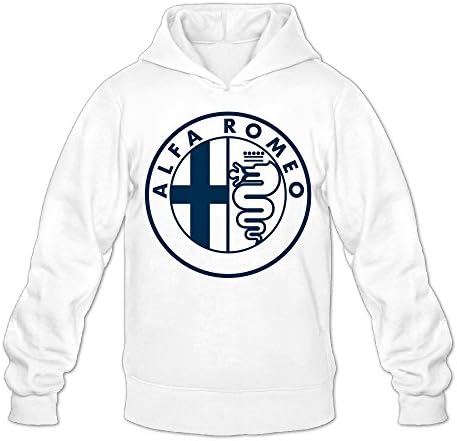 MYKKI Alfa Romeo Europe Circle Men's Athletic Hoodie S White
