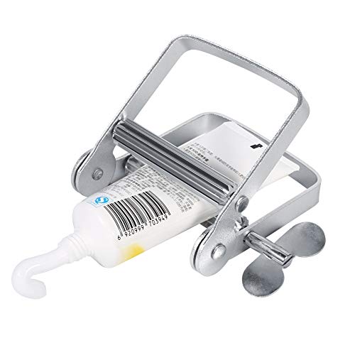 AIGGEND Toothpaste Squeezer- Aluminum Tube Squeezer Dispenser Tool for Squeezing Hand Cream Toothpaste Hair Dyes Unguent (Silver)