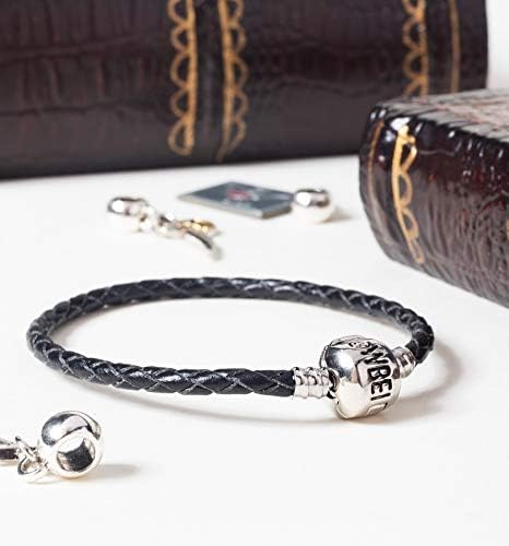 Leather Harry Potter Charm Bracelet for Slider Charms Silver, 17cm - Image 4