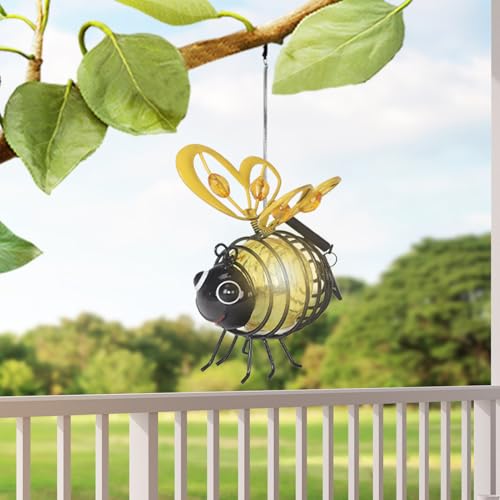 Luces Solares De Abeja Para Exterior, Luz Solar Colgante Con Forme De Animal, Luz LED De Simulación De Insectos, Lámpara Solar De Jardín Sostenible Para Decoración Exterior