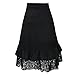 Dressation Women's Punk Gothic Black Party Gypsy Skirt