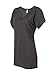 Bella womens Flowy Raglan T-Shirt(B8801)-DRK GREY HEATHER-L