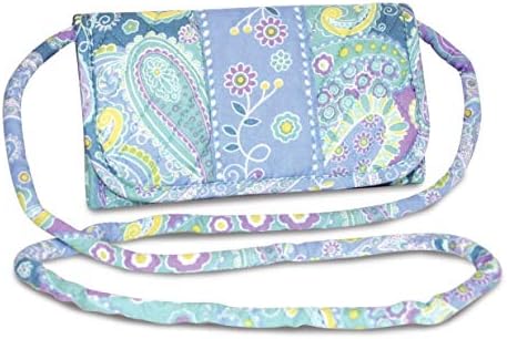 Quilted Hanging Wallet Purse with Removable Shoulder Strap