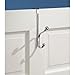 iDesign York Lyra Over the Door Organizer Hooks for Coats, Hats, Robes, Towels - Dual Hook, Chrome