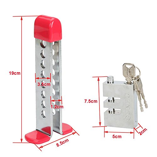 AUXMART Anti-theft Device Stainless Steel Clutch Lock Car Brake Lock - Thumbnail 3