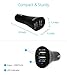 PowerFlow Car Charger, Skiva 24W 2-Port Travel USB Charger for iPhone 7 plus / 7 / 6s / SE, Samsung Galaxy S7 Edge, iPad Pro / Air / Mini [With Dual 2.4 Amps Smart Rapid Charging Ports] [Model:AC116]