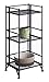 Convenience Concepts Xtra Storage Shelves - 3-Tier Folding Metal Shelving, Modern Shelves for Storage and Display in Living Room, Bathroom, Office, Closet, Kitchen, Garage, Plant Storage, Black