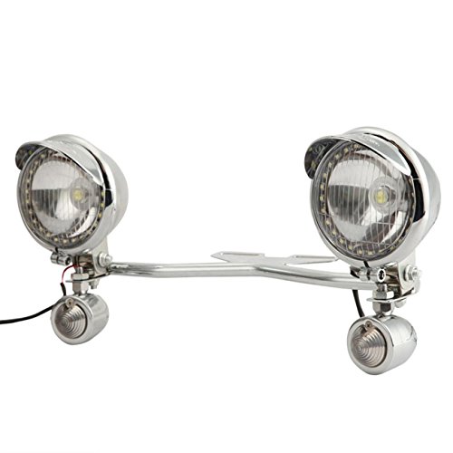 INNOGLOW Motorcycle Passing Light Fog Lamps Auxiliary Light Bulb Turn Signals Driving Lamp for any Honda Suzuki Yamaha Kawasaki Harley Davidson Cruiser