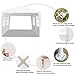 Teekland 10'x20' Outdoor Canopy Party Wedding Tent,Sunshade Shelter,Outdoor Gazebo Pavilion with 4 Removable Sidewalls