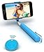 Selfie Stick, Bluetooth Certified 360° Monopod For All iPhones (iOS 5.0+), All Samsung Galaxy, Note, Android Phones (4.2+) Includes Wireless Remote Control Camera Shutter (Blue)