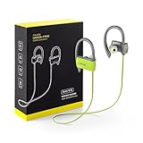 Bluetooth V4.0 Headphones Wireless Earbuds for Sports Workouts & Running, Up to 8 Hours of Music with Premium Sound & Echo Elimination, (Green)