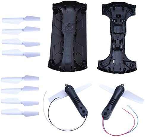 Wwman Spare Replacement Part Kit For JJRC H37 EACHINE E50 E50S RC Drone Rc Quadcopter Black Parts Body Frame Motor White Blades